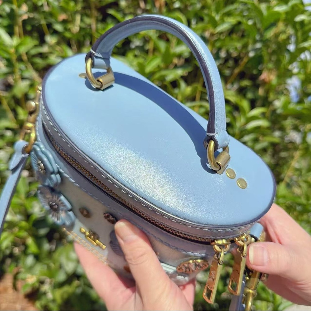 Coach Trail Bag Blue Denim with Tea Rose 53740 - Picture 8 of 12